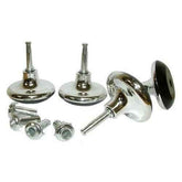 Bed Inn Chrome Bed Glides with Inserts - Set of 8