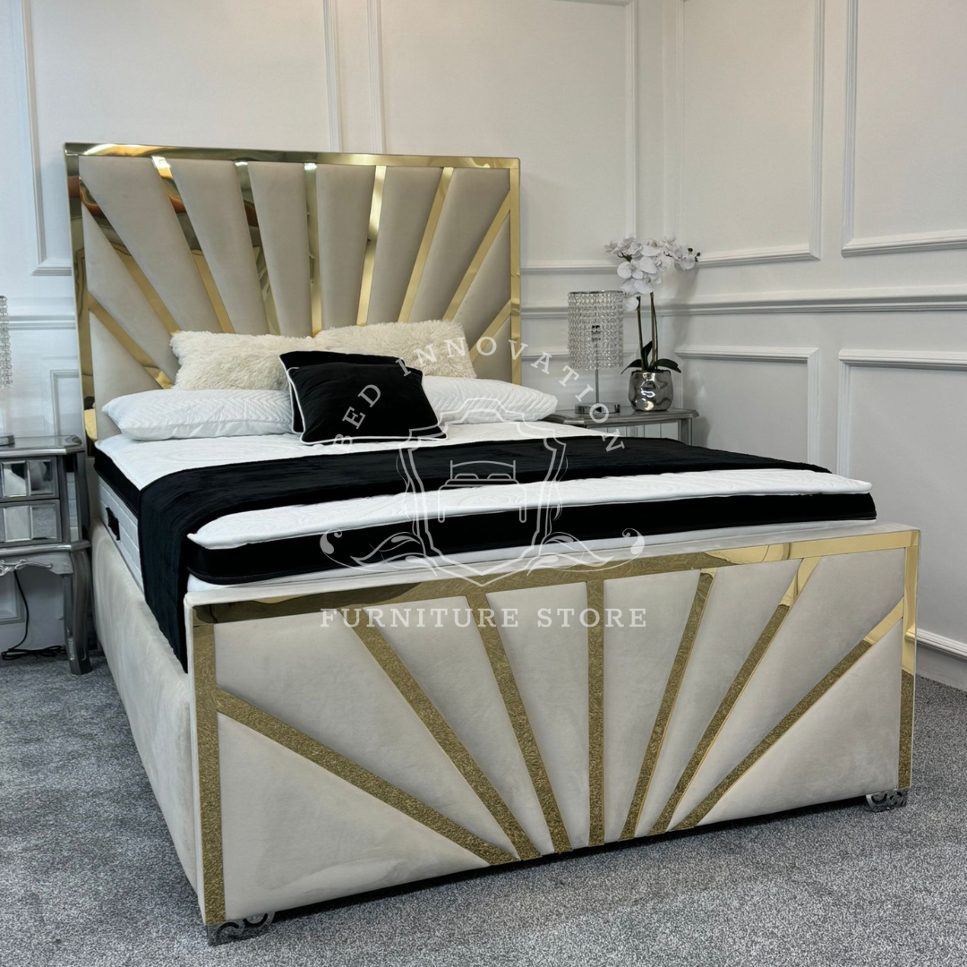 Sunshine Mirror Bed – Luxury and Elegance by Bed Inn | Custom Designs & Comfort