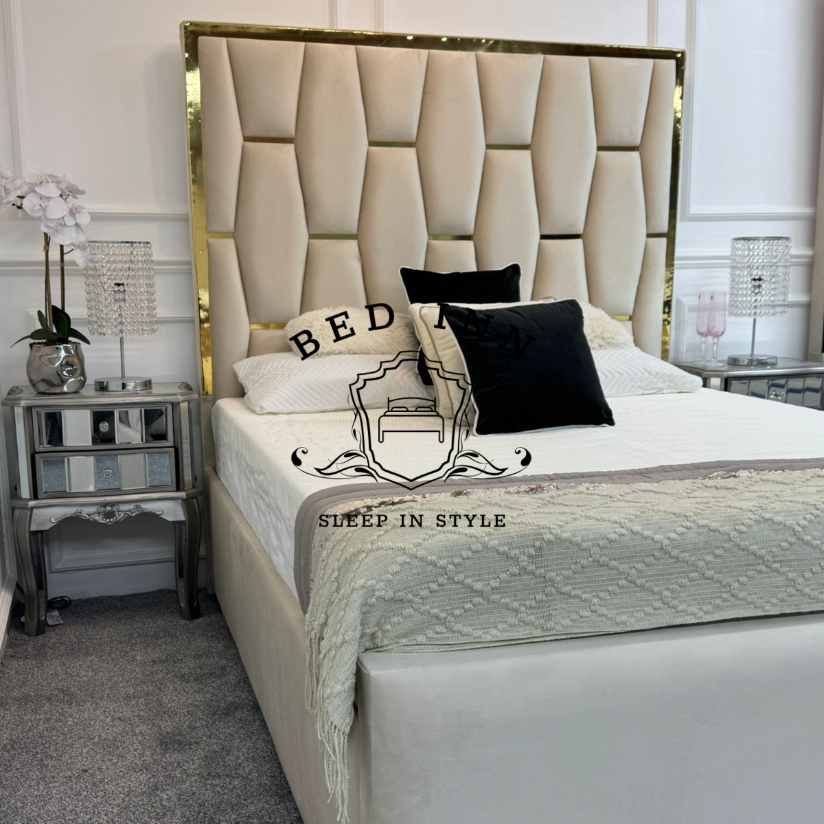 Sparkle Mirror Bed – Luxury, Elegance, and Custom Comfort by Bed Innovation.